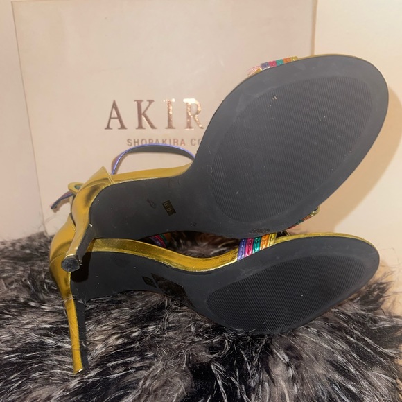 Metallic Rainbow Colored Strappy Heel - Picture 6 of 8